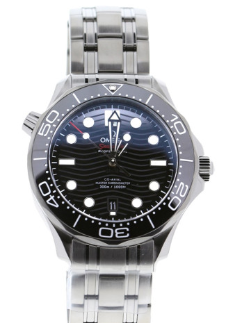 Omega Seamaster Diver 300M 42mm Steel Case Black Dial Steel Bracelet 210.30.42.20.01.001