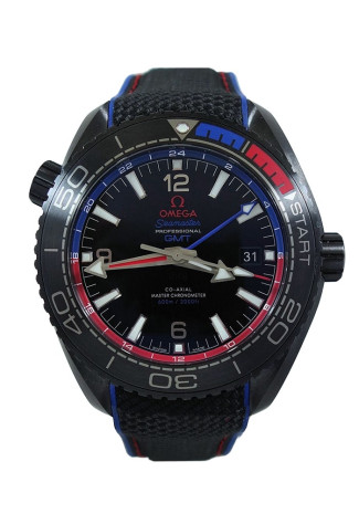 Omega Seamaster Planet Ocean 600M Master Chronometer GMT 46mm  Ceramic Case Black Dial Black Rubber Strap 215.92.46.22.01.004